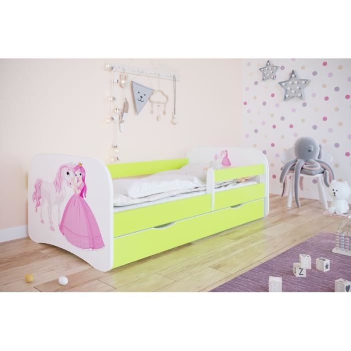 Kocot Kids Lit de cheval princesse vert Babydreams avec un tiroir sans matelas 140/70 - 5903282001695 Kocot Kids Lit de cheval princesse vert Babydreams avec un tiroir sans matelas 140/70 - 5903282001695