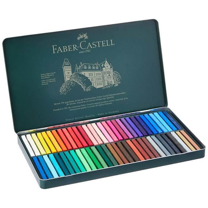 Faber-Castell 110060 - Crayons de couleur Polychromos, étui métallique de  60 pièces