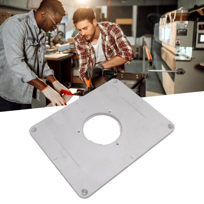 Plaque D'insertion En Alliage D'aluminium Pour Table De Toupie - 2 Formats 85x85 Mm Et 70x60 Mm - Travail Du Bois