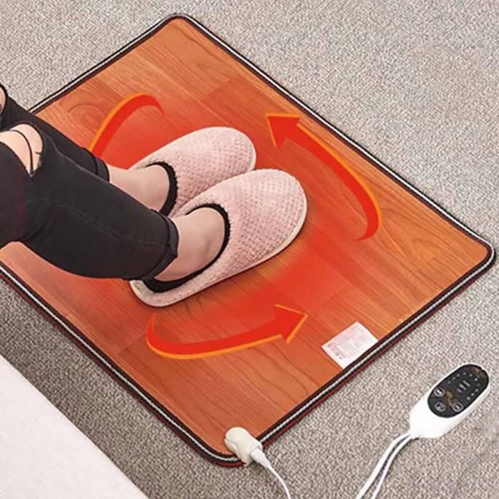 Tapis Chauffant électrique 50x80 Cm - Température Et Minuterie Réglables, Sécurité Surchauffe, Pour Salon, Chambre