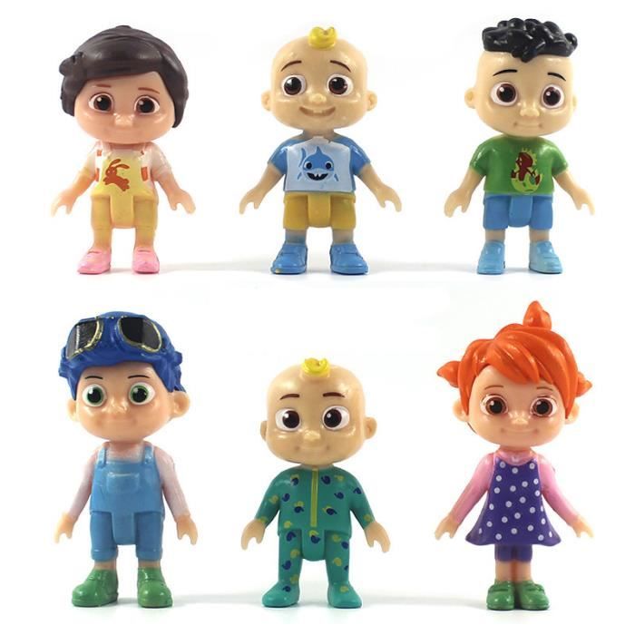 BESTZY Cocomelon Lot de 6 figurines de poupées mignonnes pour enfants 