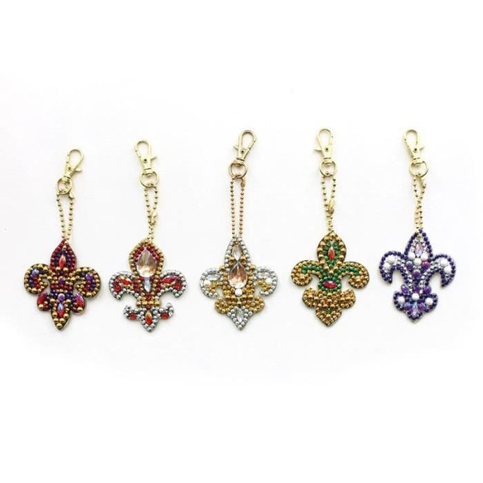 Lot De 12 Pendentifs Porte-Clés 5D Diamant Noël - Décorations Festives Créatives Avec Strass