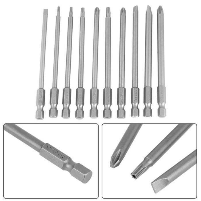 Lot De 14 Embouts De Visseuse D'Angle 105° - Rallonge Magnétique Pour Espaces Restreints Et Bricolage