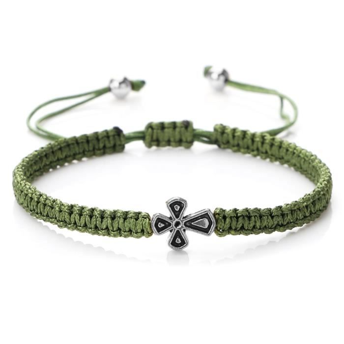 Lot 3 Bracelets Amitié Brésilien Coton Tressé Macramé – Bleu Et Blanc, Porte-Bonheur Réglable Homme Femme Enfant