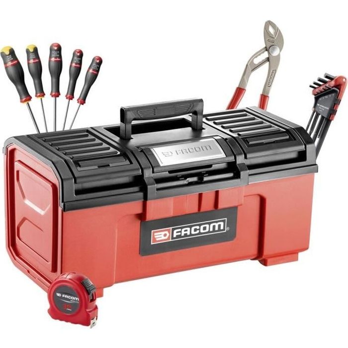 Boite à Outils FACOM BP.C19NCM1PB 19 + 16 Outils Livré avec 5 Tvis Protwist + 9 Clés mâles + 1 pince multiprise + 1 Mesure 2m - vue 1