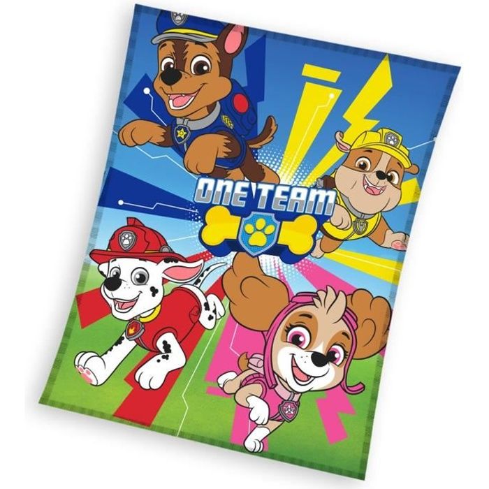 Meilleurs prix pour Une Équipe | Couverture Polaire | 110 x 140cm | Paw Patrol | La Pat' Patrouille