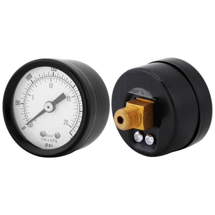 Manomètre Gonflable 30 PSI, Pompe à Main Intégrée pour Mesure Précise, Compteur de Pression Air Bateau, pour Activités Nautiques Plaisance et