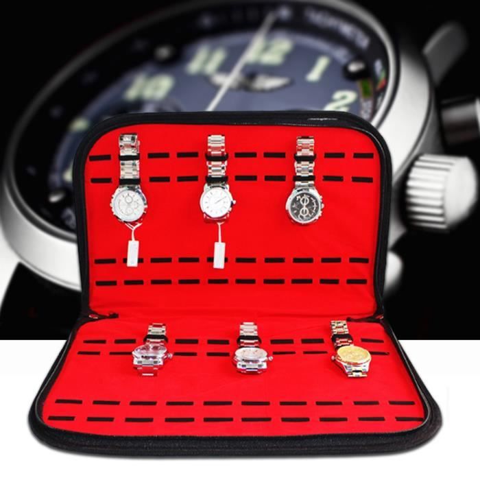Pochette De Rangement Pour Montre – Cuir PU, 23cm, étui De Voyage (neuf)