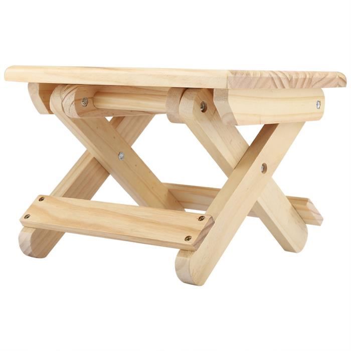 Tabouret Carré Amovible Petit Tabouret En Bois Massif 24 Cm - Repose-pieds Portable Carré, Pour Enfants Et Adultes, Intérieur/extérieur