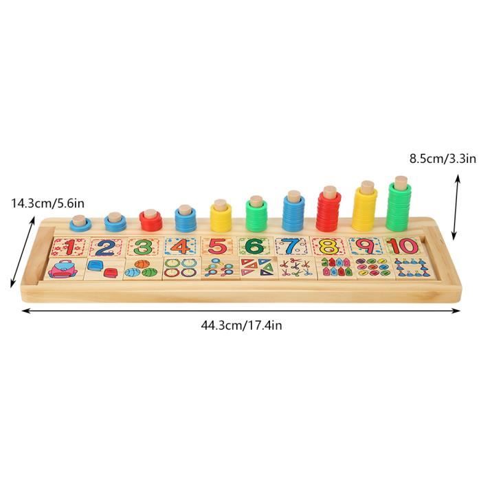 WRITWAA Jouets d'Association de Formes Boîte en Bois Jouet Couleur Assortie 1 Ensemble pour Activités de Coordination Oeil-Main