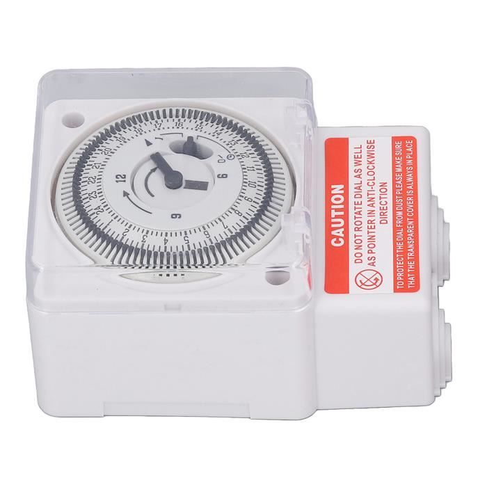 Minuteur Mécanique Extérieur 24 Heures IP44 | Couleur Blanc | Neuf Sous Emballage