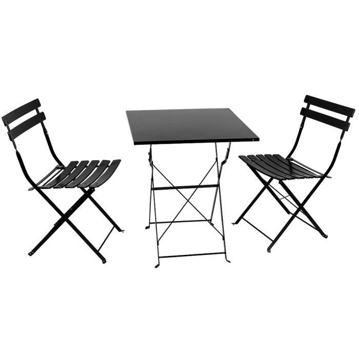 Ensemble Table Et Chaises Pliantes D'extérieur, Camping 1 Table 4 Chaises Facile A Transporter Noir 89896677