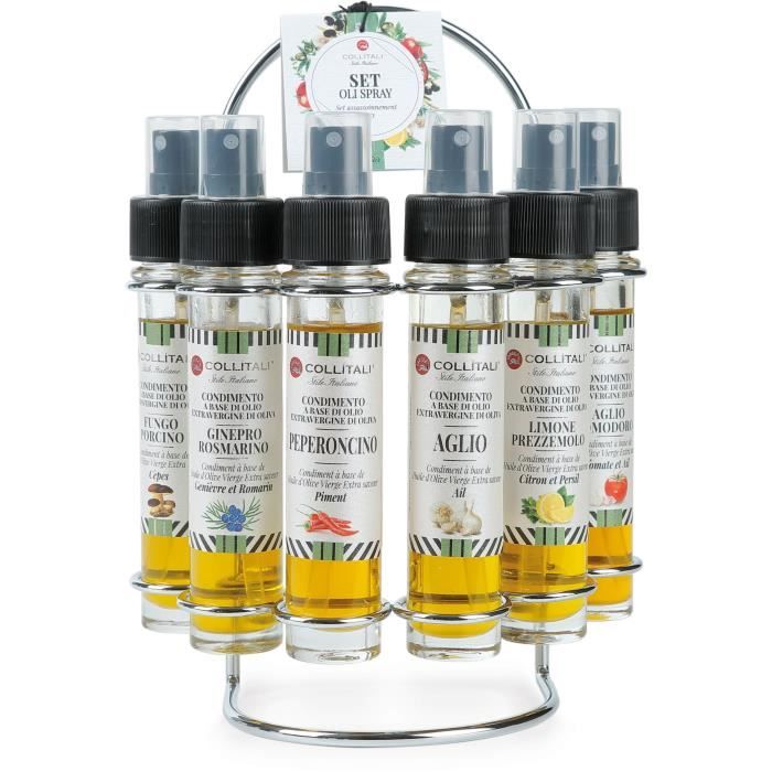 Farandole d'huiles d'olive italiennes aromatisées en spray