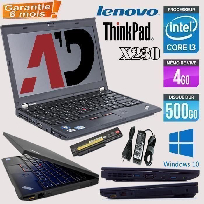 Ordinateur Portable - Lenovo - ThinkPad X230 - Intel Core i3 - 4 Go RAM - 500 Go HDD - Lenovo