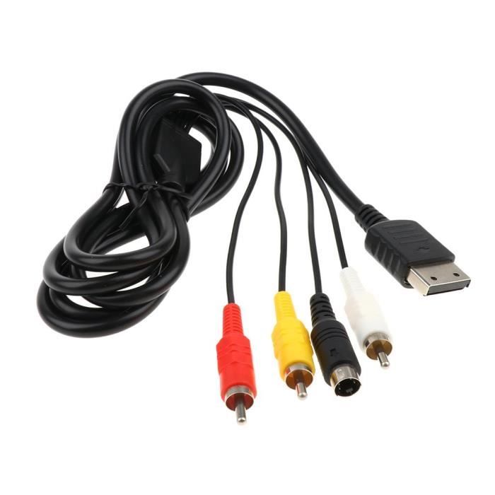 4 en 1 Câble RCA Jack Audio Vidéo pour Sega Dreamcast DC en PVC et