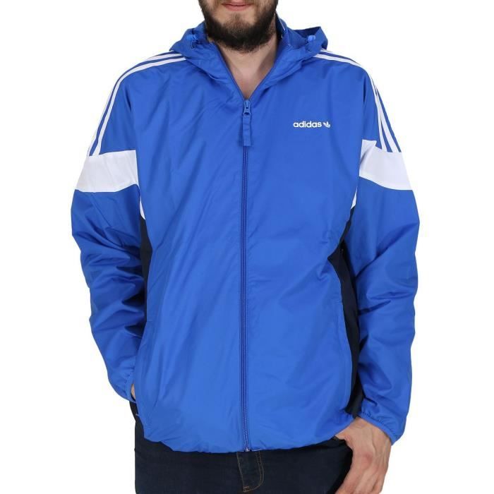 veste adidas homme bleu et blanche