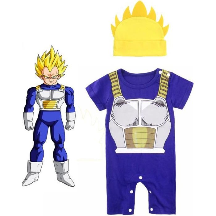 Vêtements De Bébé Garçon Dragon Ball Grenouillères Vegeta Cosplay Manches Court Enfant 0 18m