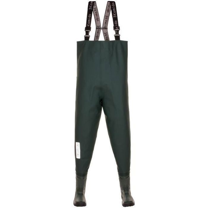 Cuissardes de pêche - 3KAMIDO - Jeunesse - Vert - Imperméables - Bretelles renforcées