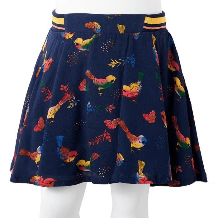 Jupe bleu Lularoe filles enfants oranges fond fusées bleu 4 juillet