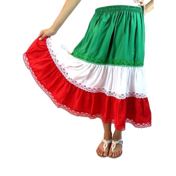 Jupe CYEH1 Mexicaine jupe 3 couleurs Taille-M Vert - Cdiscount Prêt-à-Porter