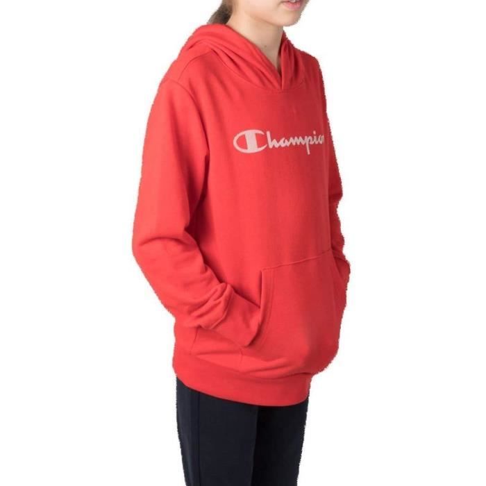 Sweat-shirt enfant à capuche Champion - Rouge - Manches longues - Garçon - Multisport