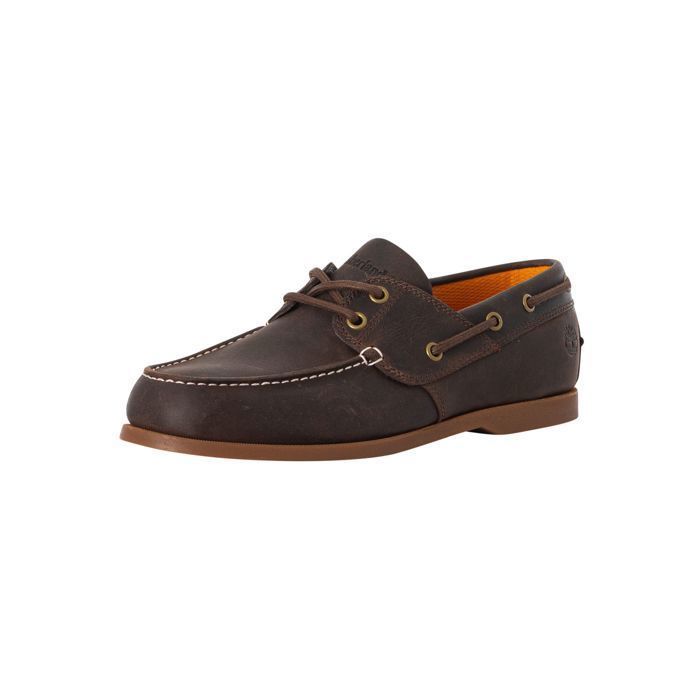 Chaussures bateau en cuir Cedar Bay - Timberland - Marron - Semelle extérieure en caoutchouc - Tige en cuir