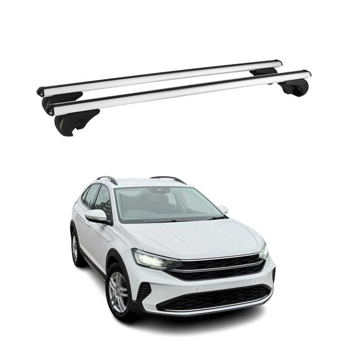 Barres De Toit Transversales VW T-Roc A11 2017-2025 Gris Argenté - OMAC 2 Pièces