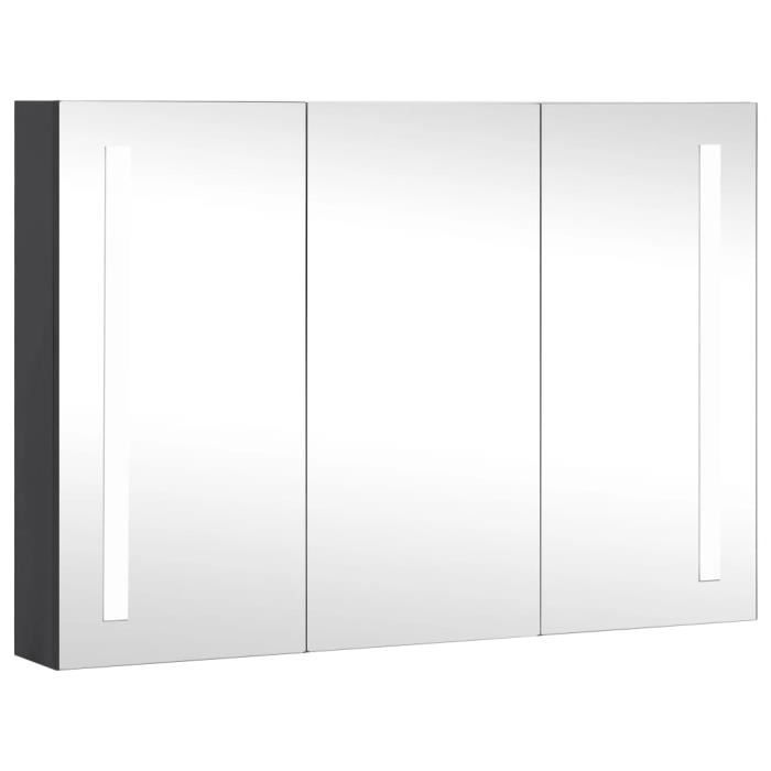 Armoire de salle de bain à miroir à LED - OVONNI - STAR®4466 MODERNE - Elégance - Chic - MDF - Salle de bain