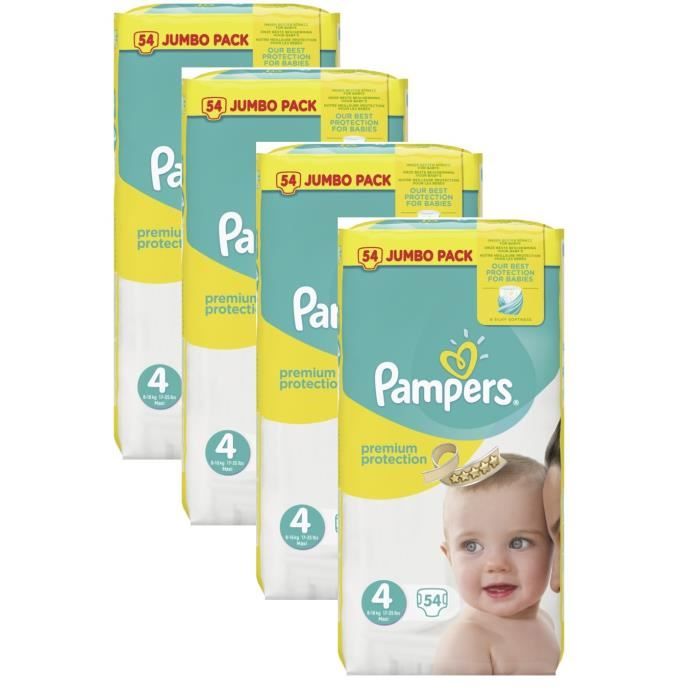 Pampers Premium Protection Baby Taille 4 Maxi 816kg Jumbopack 216