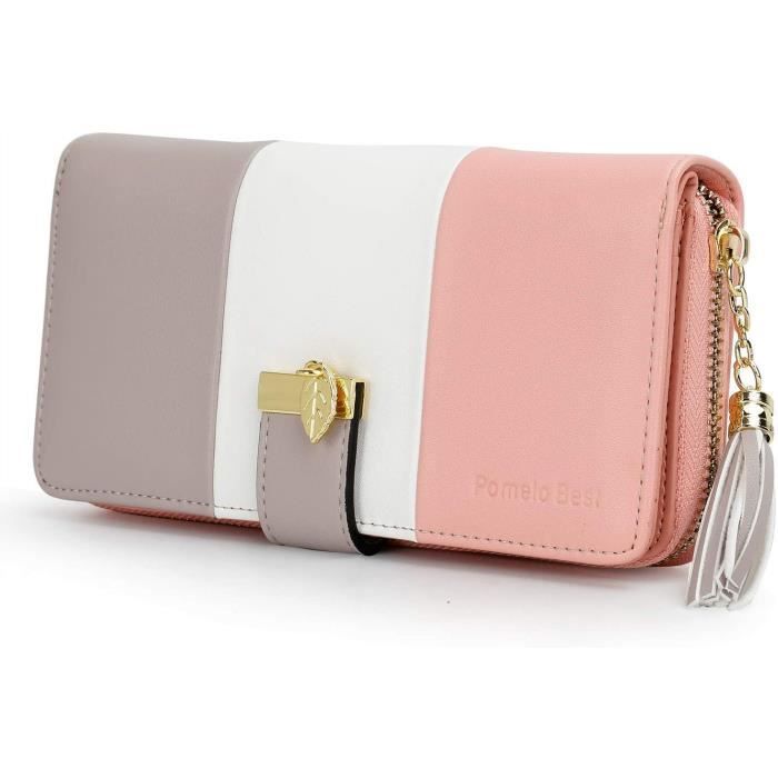 Pomelo Best Portefeuille Femme en CuirGrisL Cdiscount Bagagerie