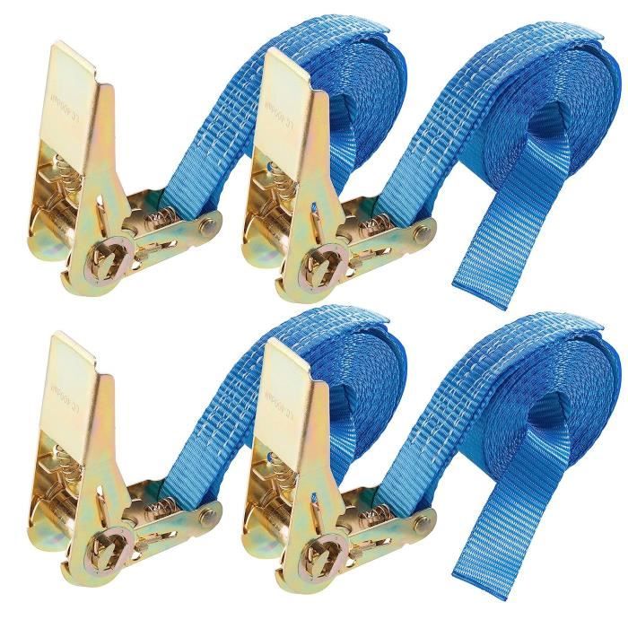 Master Lock Sangle D'Arrimage Camion 4,5m Avec Cliquet Et 2 Crochets J - 1250kg