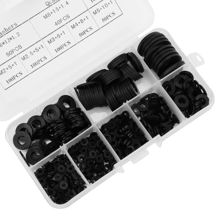 Ordinateur Pc Boîte Rondelle Vis La Carte Mère X3 Pwm Noir 5mm 100Pcs
