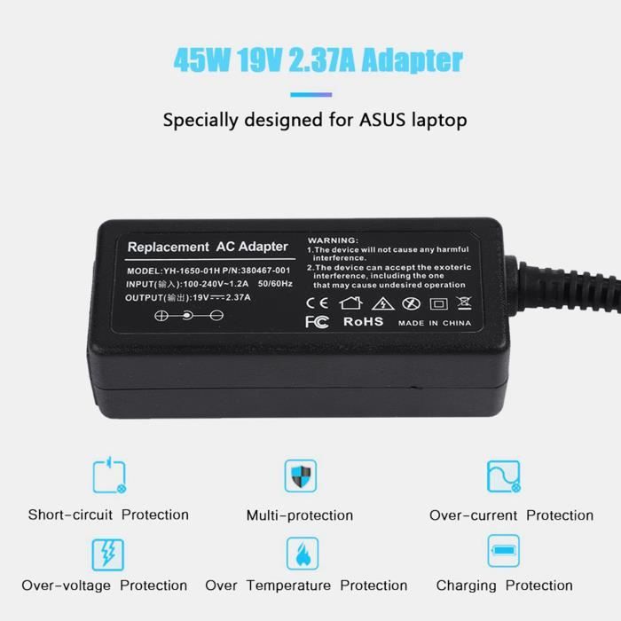 Chargeur Pour ASUS AD2066020 010lf / Adp-45bw c 45W 19V Portable