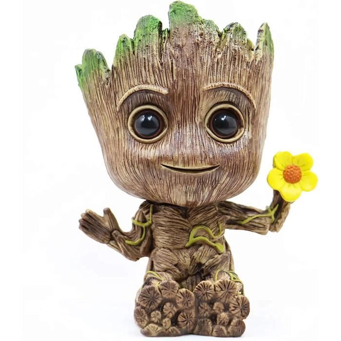 Pot De Fleurs Baby Groot - Figurine Décorative Guardians Of The Galaxy Avec Trou D'Écoulement