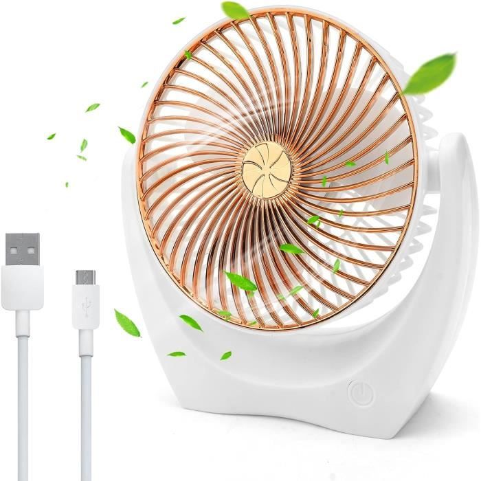 Ventilateur Voiture 12V/24V USB - 3 Vitesses, Rotation 360°, Ventouse Puissante (noir)
