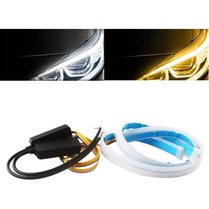Feux Diurnes LED DRL + Clignotants Jaunes Pour Audi Q7 - Contrôleur Inclus, Blanc 6000-6700K