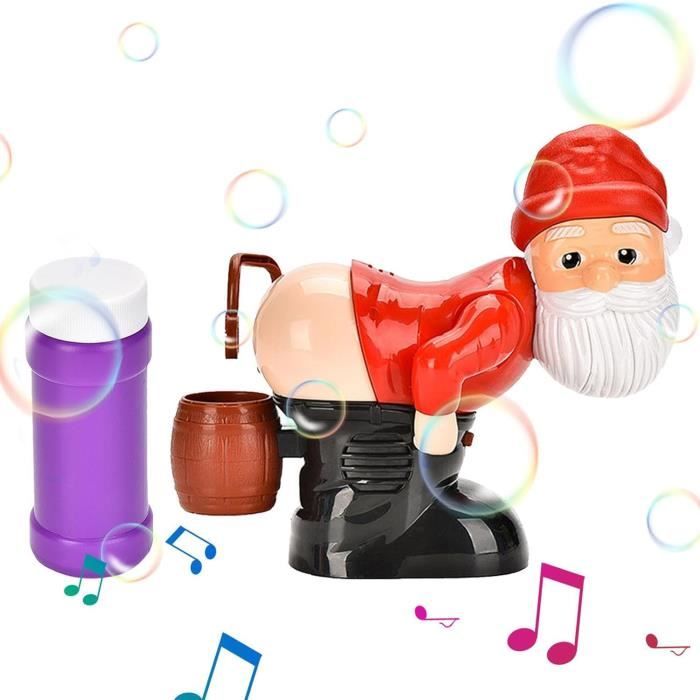 Machine à Bulles Automatique Père Noël - Avec Musique Et Lumières, Pour Fêtes Et Festivals (fonctionne Sur Piles)