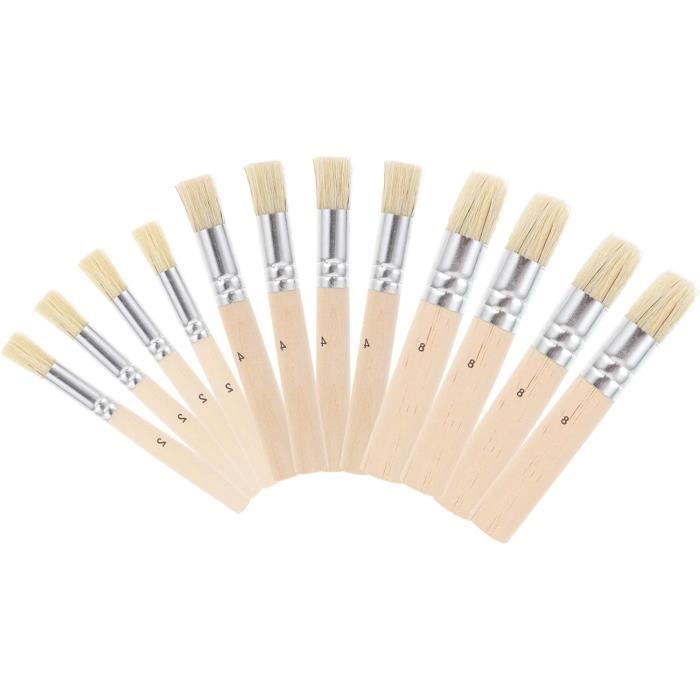 Lot De Brosses Dynasty Design - Poils Blancs, Assortiment Pour Artistes Ou Maquillage