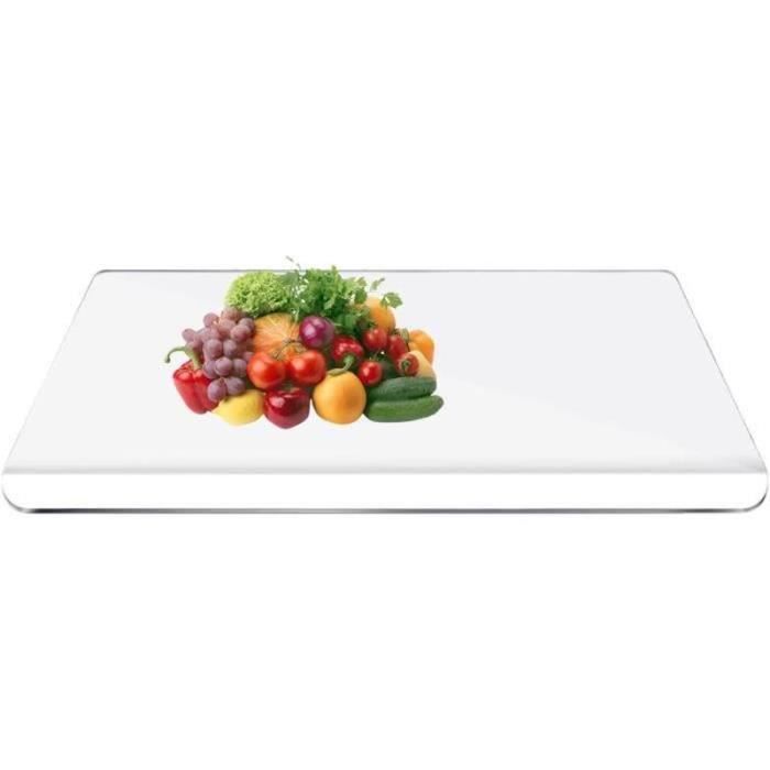 Planche à Découper En Acrylique Transparente - Dimensions 45x35 Cm, épaisseur 5 Mm - Anti-dérapante, Sans BPA - Lavable Au Lave-vaisselle - 9