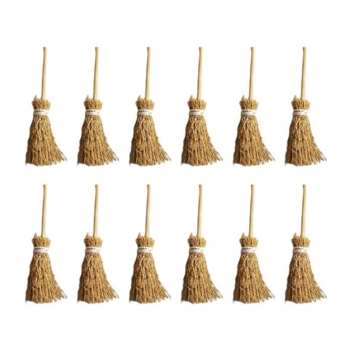 G 9cm Mini Balai En Corde Rouge 12 Pieces Decoration Suspendue Pour Fete D Halloween Accessoires Pour Maison De Poupee Cdiscount Maison