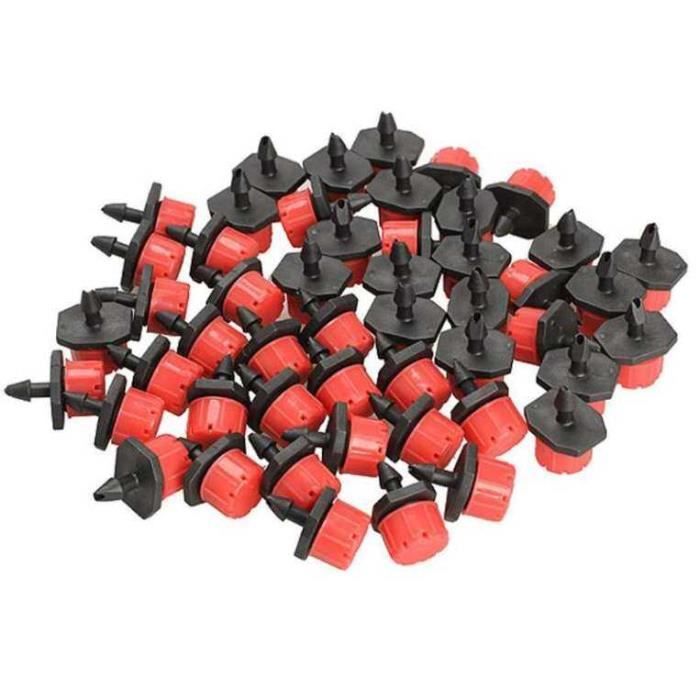 MSDADA Kit 100 Buses De Brumisation Réglables - Irrigation Goutte à Goutte Jardin, Serre - Débit 8-10L/h