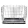 Cage pour chien animaux cage métallique et pliable pour chiens XL 109 x 70 x 78 cm-1