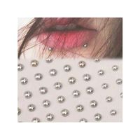 Kit De 6 Faux Piercings Autocollants Argent - Formes Diamant 3 à 6 Mm Pour Lèvres, Nez, Sourcils | Style Punk & Y2K Sans Perçage
