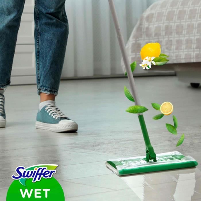 KEEPOW Lot de 4 lingettes réutilisables pour balai Swiffer Sweeper Mop,  tampons réutilisables et lavables pour utilisation humide et sèche :  : Cuisine et Maison