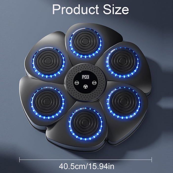 Machine De Boxe Musicale Portable Murale - 9 Vitesses, Affichage Numérique, Bluetooth, 2 Gants Inclus