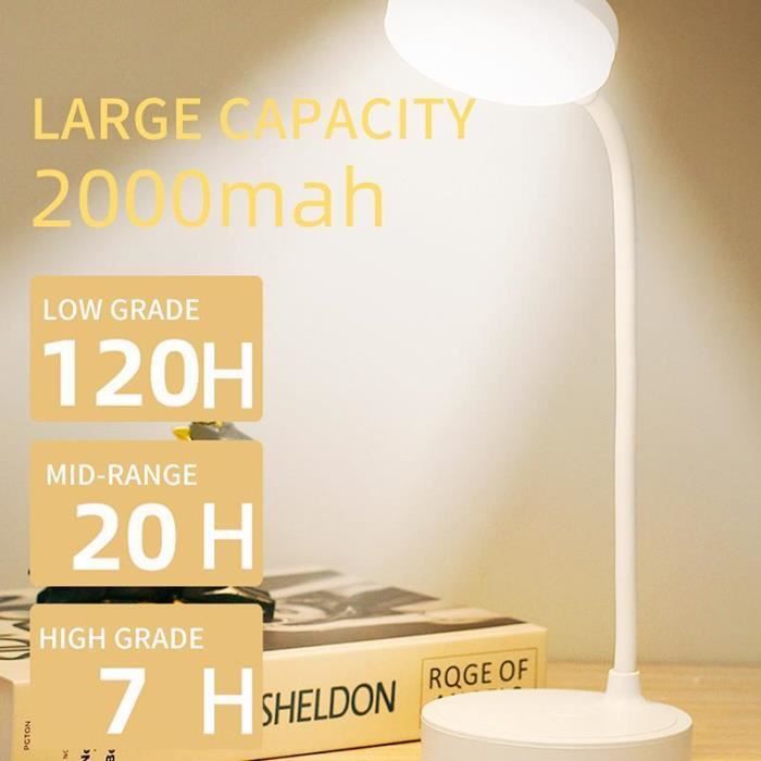 1500mAh - Xiaomi-Lampe de bureau LED portable à intensité variable, lampe  de chevet, USB 62, protection des y