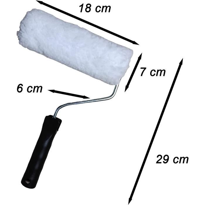 Rouleau pour application d'enduit ou de peinture Semin - 23 cm - Fibre  polypropylène de 12 mm - Cdiscount Bricolage