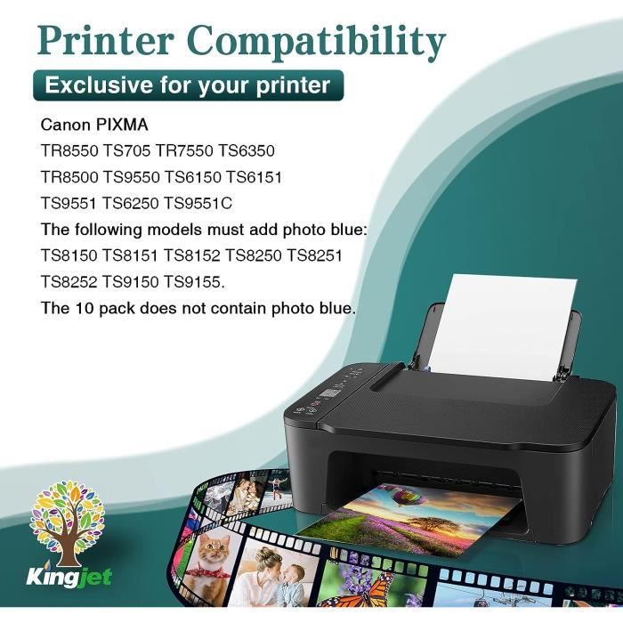 Cartouche imprimante canon pixma tr7550 ts9551C ts8250- compatible