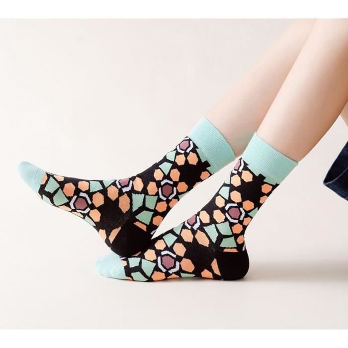5Paires Chaussettes Femme Fantaisie Lot de Chaussettes Fantaisie