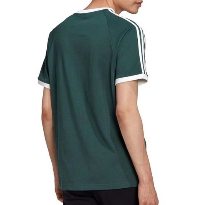 T shirt adidas hotsell 3 stripes vert